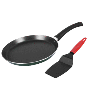Runde Crêpe-Pfanne 24 cm – Smaragdgrün, Antihaftbeschichtung